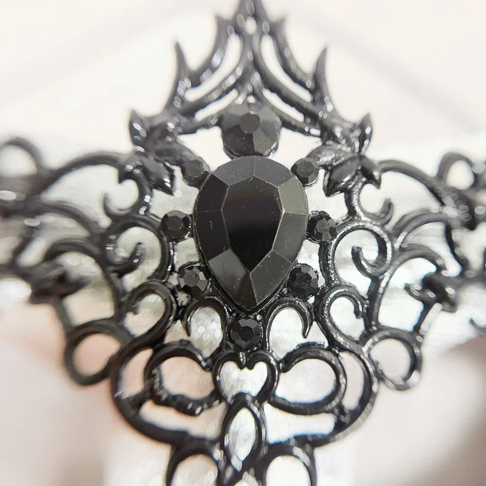 Mens masquerade mask, Black silver mask, Venetian mask, Prom mask, 2 in 1 mask